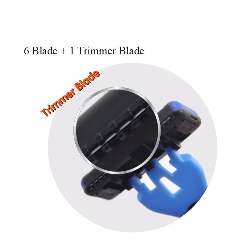 6 + 1 Trimmer Blade razor set hombres avanzado Custom Acero inoxidable Seven Blade Face Razors mens Razor 7