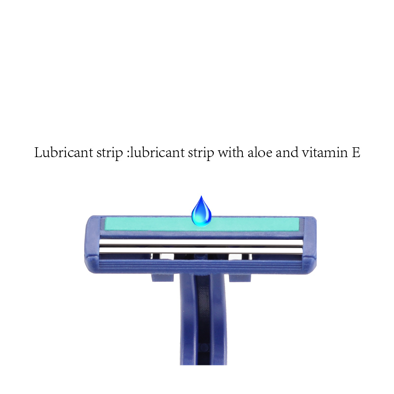Maquinilla de afeitar Fabricación profesional Barato Desechable Cambiable 2 cuchillas Doble hoja con tiras lubricantes para Hotel WL-220L