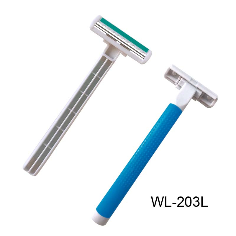 Maquinilla de afeitar de doble hoja con banda lubricante WL-203L