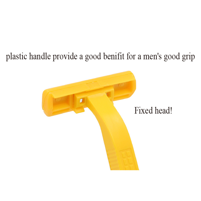 Maquinilla de afeitar desechable para hotel al por mayor para hombres Maquinilla de afeitar desechable con mango de plástico