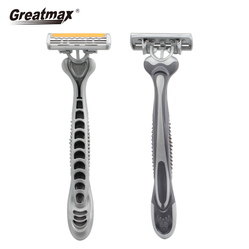 Venta al por mayor Refreshments 3 Blade Shaving Razor Safty desechables, hoja de afeitar desechable de acero inoxidable