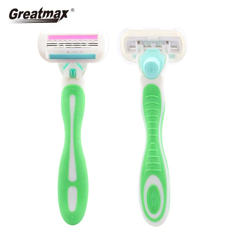 Maquinilla de afeitar de 3 cuchillas cuchillas de afeitar maquinillas de afeitar desechables para mujeres System shaver System razor