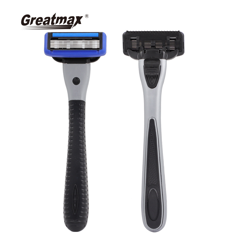 6 + 1 Trimmer Blade razor set hombres Custom Acero inoxidable Seven Blade Face Razors System Razor