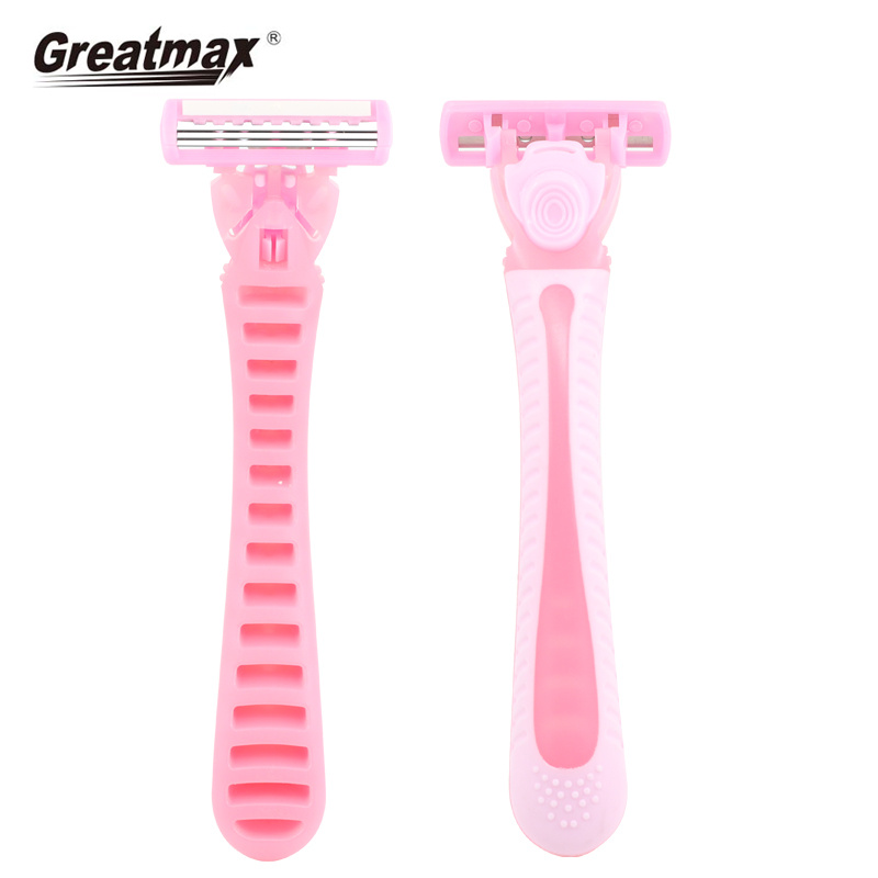 China Maquinilla De Afeitar Los Fabricantes System Women Safety Straight Triple Blade Shaving Razor