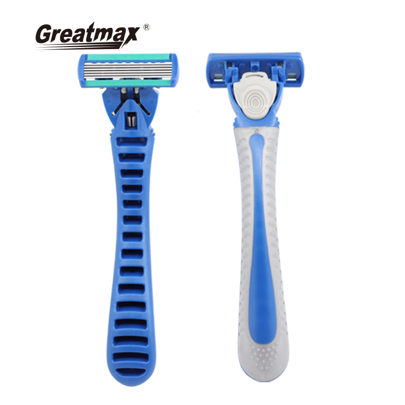 system razor 5 6 blade metal handle set hombres advanced Custom Stainless Steel Face maquinilla de afeitar para mujer